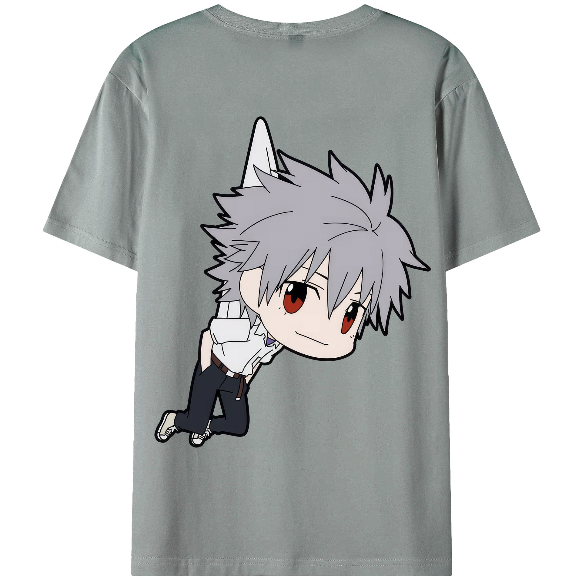 （画像用） EVA 新世紀エヴァンゲリオン 綿100％ メンズ半袖Tシャツ（バックプリント） 通気性